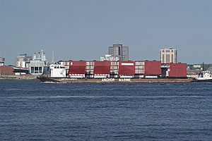 Carrier modules leaving the Mersey